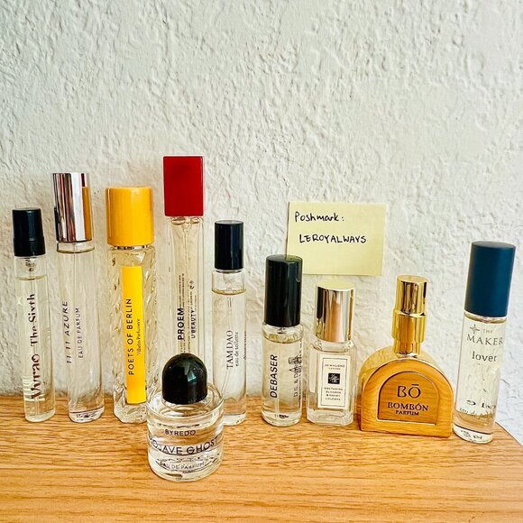 byredo, diptyque, vilhelm, jo malone, d.s. & durga, etc. 10 Mini Perfumes LOT - Picture 1 of 5